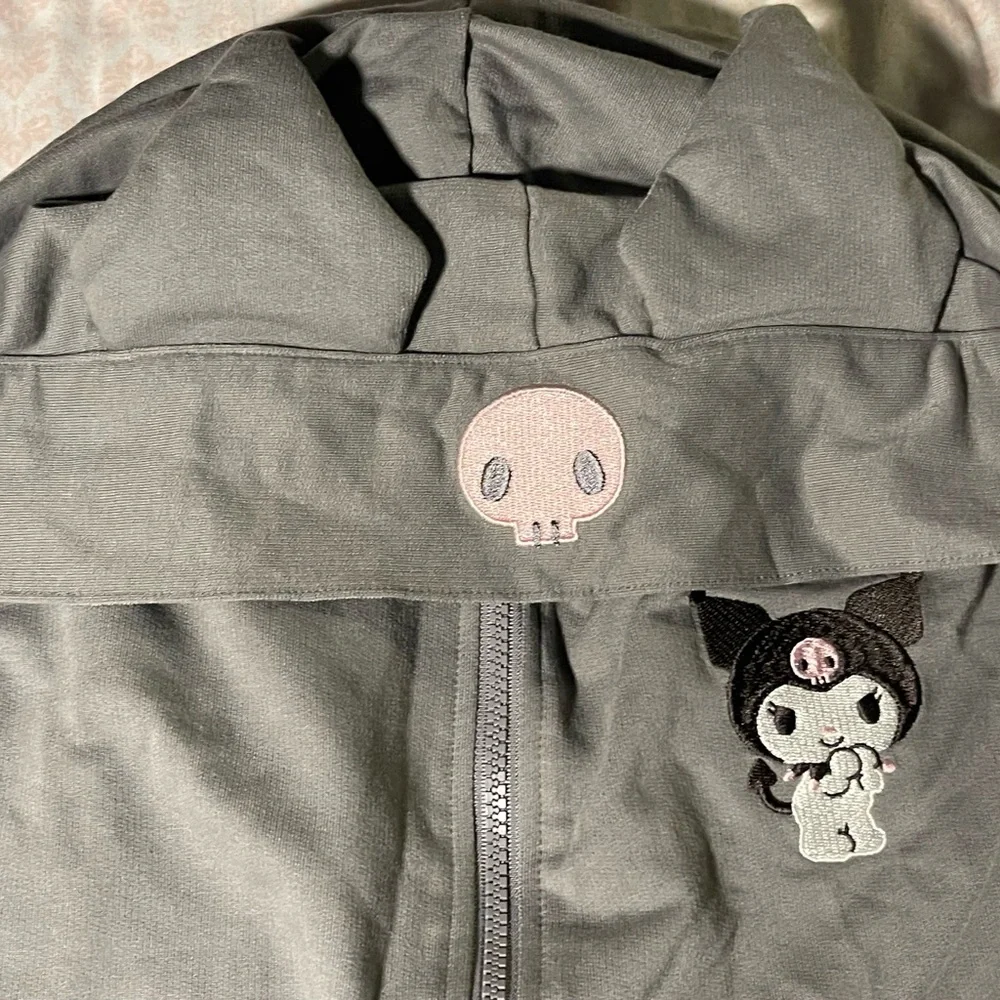 Sanrio Kuromi Gray Zip Up Sweater - Picture 3 of 9
